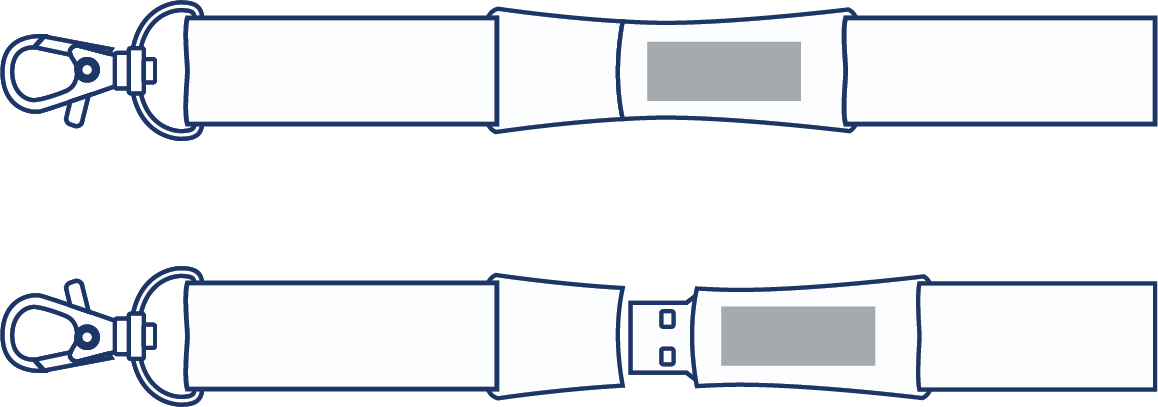 Aero lanyard USB branding