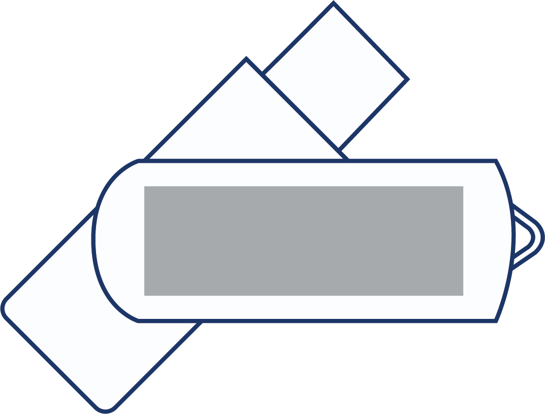 HDP Swivel USB branding area