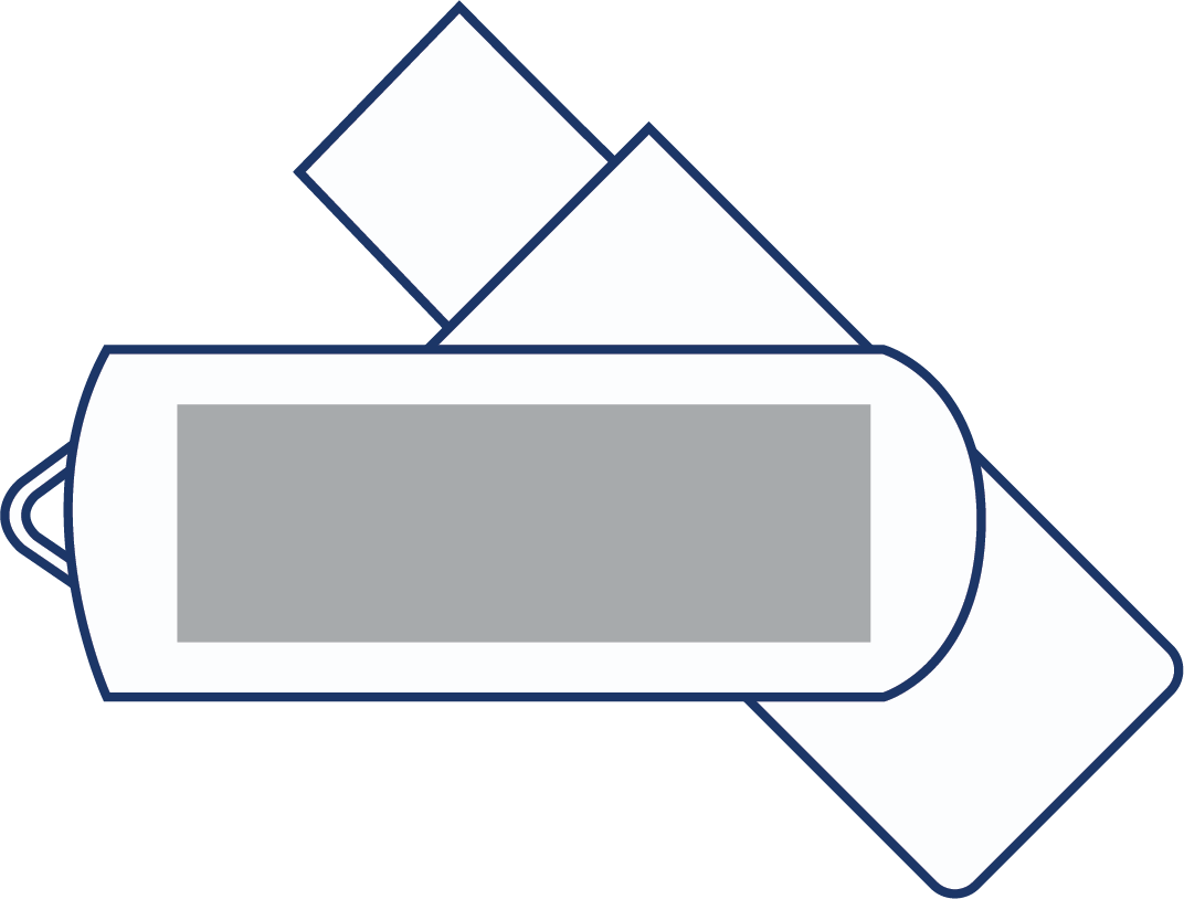 HDP Swivel USB branding area