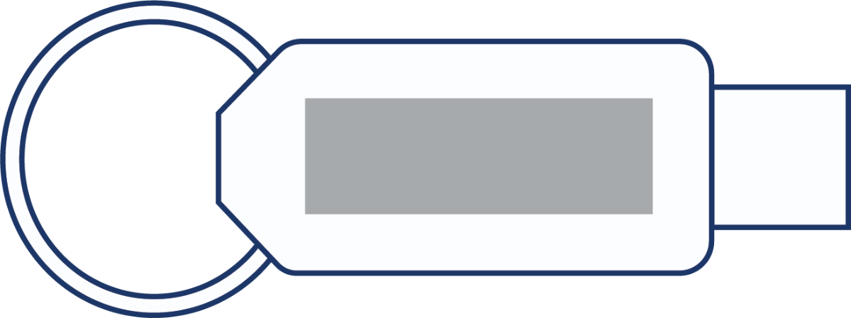 Leather USB branding area
